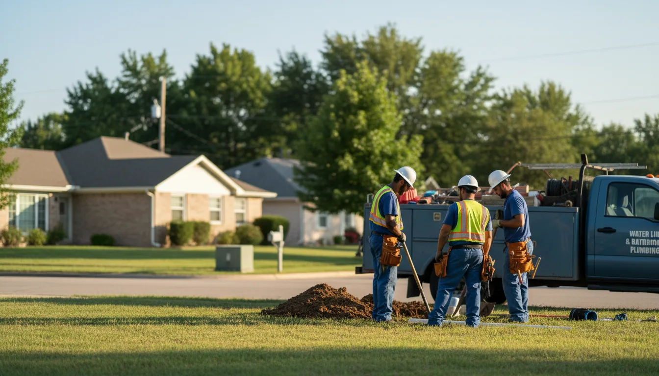 Residential water line and bathroom plumbing service in Moran, MI